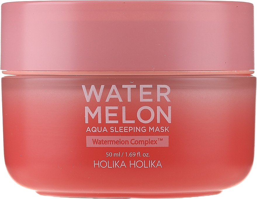 PRZECENA! Nawilżająca maska do twarzy na noc z ekstraktem z arbuza - Holika Holika Watermelon Aqua Sleeping Mask * — Zdjęcie N3