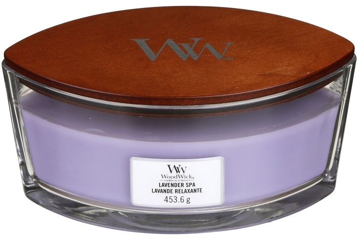 Świeca zapachowa w szkle - Woodwick Hearthwick Flame Ellipse Candle Lavender Spa — Zdjęcie N2