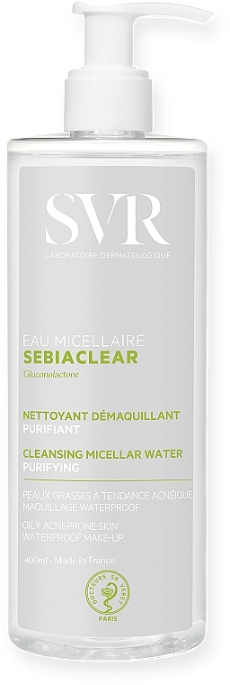 Oczyszczająca woda micelarna - SVR Sebiaclear Purifying Cleansing Water — Zdjęcie N1