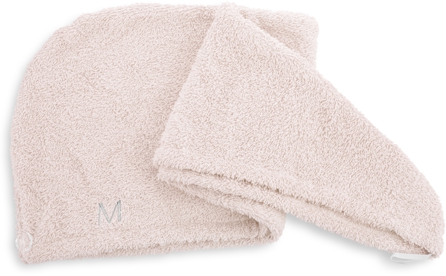 Beżowy ręcznik-turban do włosów (68 x 26 cm) - MAKEUP — Zdjęcie N2
