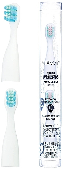 Główka do szczoteczki elektrycznej Tooth Friends, niebiesko-zielona - Vitammy  — Zdjęcie N1