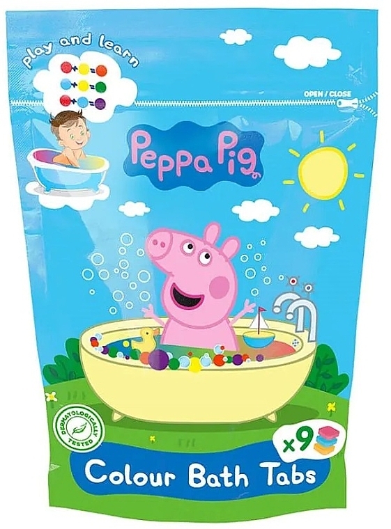 Musujące kolorowe tabletki do kąpieli - Peppa Pig Colour Bath Tabs — Zdjęcie N1