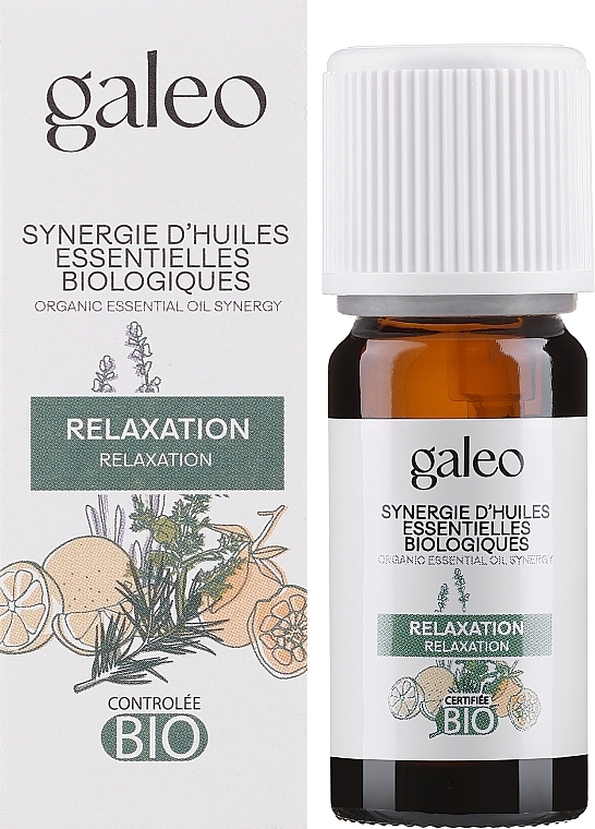 Relaksująca mieszanka organicznych olejków eterycznych - Galeo Organic Essential Oil Synergy Relaxation — Zdjęcie N2