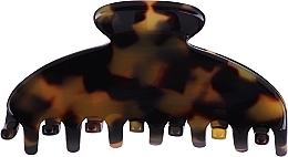 Spinka do włosów krab NZ0004N, żółto-brązowa - Janeke Hair Claw Clip Black Medium — Zdjęcie N1