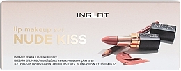 Kup Zestaw - Inglot Lip Makeup Set Nude Kiss (lipstick/4g + lipliner/1.13g)