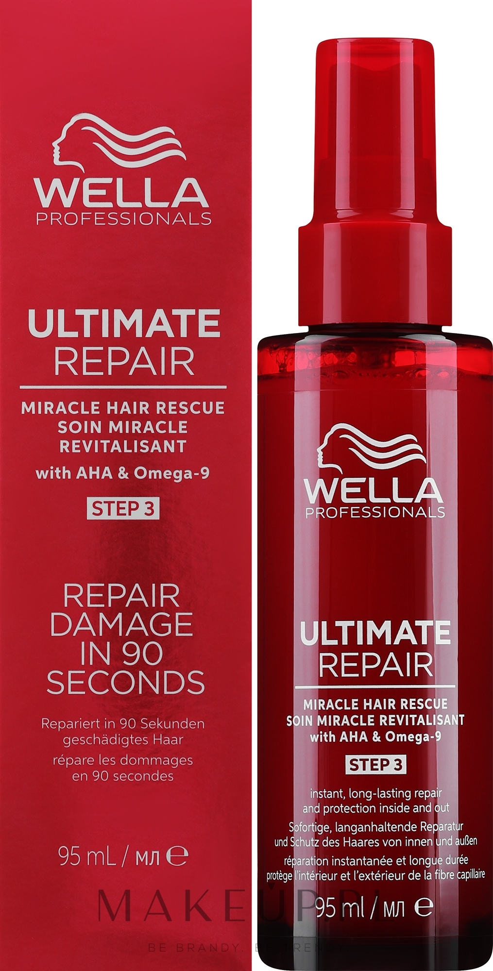Serum do wszystkich rodzajów włosów - Wella Professionals Ultimate Repair Miracle Hair Rescue With AHA & Omega-9 — Zdjęcie 95 ml