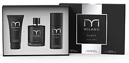 Kup Milano Parfums Black - Zestaw (edt/100ml + after/sh/100ml + deo/150ml)