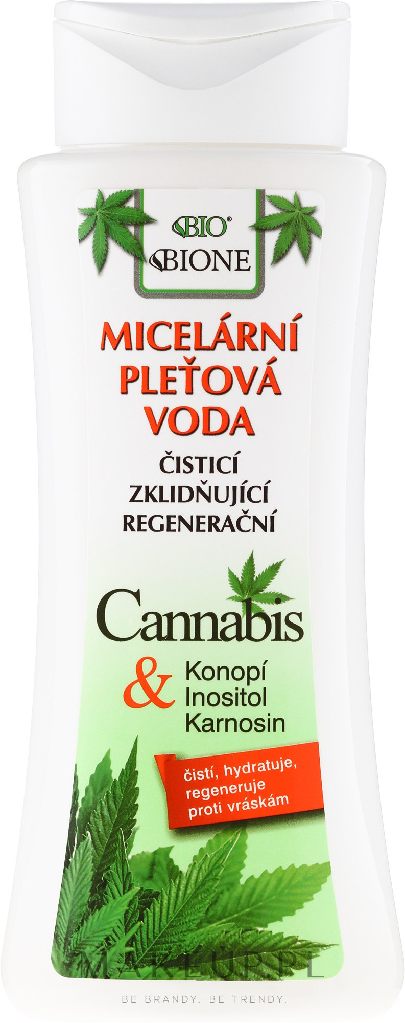 Oczyszczająca woda micelarna z ekstraktem z konopi - Bione Cosmetics Cannabis Micellar Water — Zdjęcie 255 ml