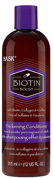 Zagęszczająca odżywka z biotyną do włosów cienkich - Hask Biotin Boost Thickening Conditioner — Zdjęcie N1
