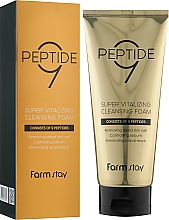Pianka do mycia twarzy z peptydami - Farmstay Peptide 9 Super Vitalizing Cleansing Foam — Zdjęcie N2