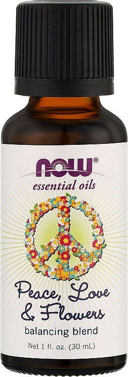 Mieszanka olejków eterycznych - Now Foods Essential Oils Peace-Love & Flowers Balancing Blend — Zdjęcie N1