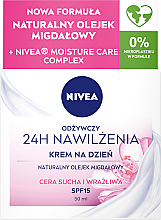 Krem odżywczy na dzień 24h Nawilżenia - NIVEA Moisturizing Day Cream Nourishing For Dry And Sensitive Skin — Zdjęcie N3
