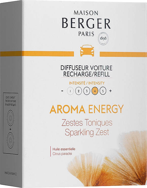 Maison Berger Aroma Energy - Odświeżacz do samochodu (wkład uzupełniający) — Zdjęcie N1