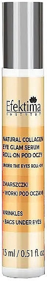 Roller do skóry wokół oczu Zmarszczki + worki pod oczami - Efektima Natural Collagen Wrinkles + Bags Under Eyes Roll On Eye Glam Serum — Zdjęcie N1
