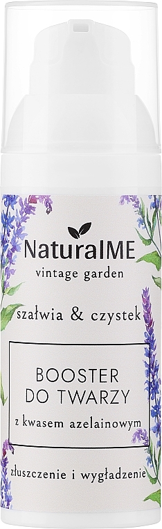 Booster do twarzy z azeloglicyną - NaturalME Vintage Garden Sage & Cistus Exfoliation & Smoothing Booster With Azeloglycine — Zdjęcie N1