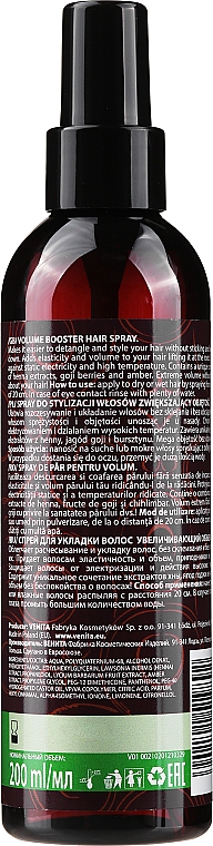 Spray do włosów zwiększający objętość Goji i ekstrakt z henny - Venita Henna Style Volumizing Hair Spray — Zdjęcie N2