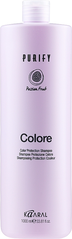 Oczyszczający szampon do włosów farbowanych Ochrona koloru z octem jagodowym - Kaaral Purify Color Shampoo