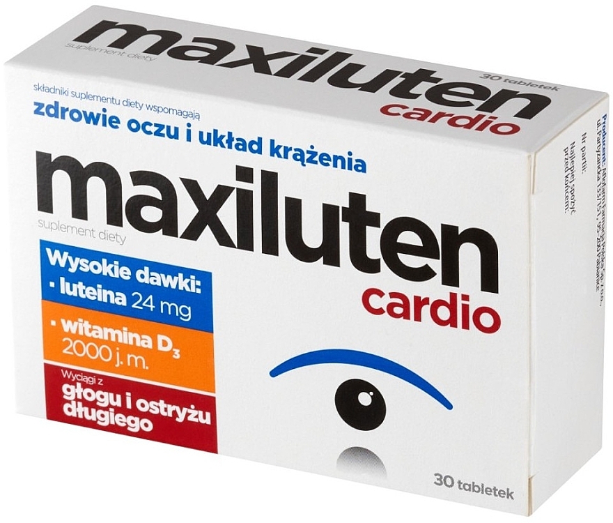 Suplement diety w tabletkach - Aflofarm Maxiluten Cardio — Zdjęcie N1