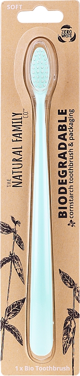 Biodegradowalna szczoteczka do zębów, turkusowa - The Natural Family Co Biodegradable Toothbrush — Zdjęcie N1