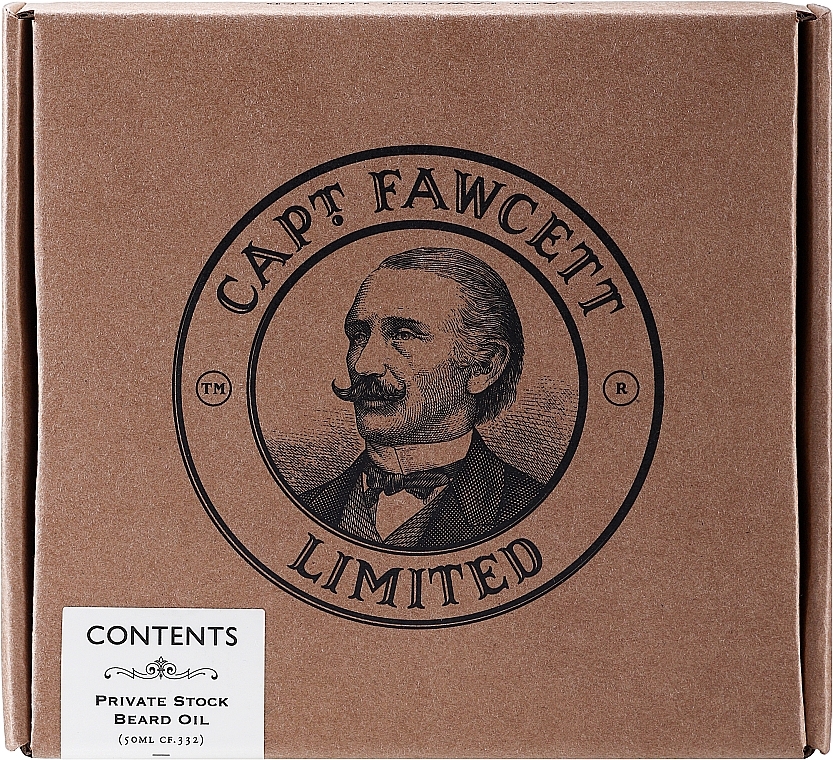 Zestaw do makijażu - Captain Fawcett Beard Oil & Foldable Beard Comb Gift Set (beard/oil/50ml + comm/1pcs) — Zdjęcie N1