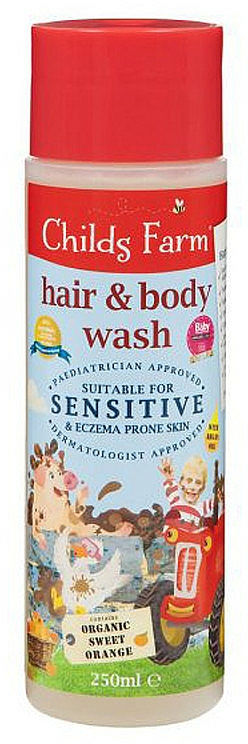 Organiczny szampon do skóry głowy i ciała ze słodką pomarańczą - Childs Farm Hair & Body Wash Organic Sweet Orange — Zdjęcie N2