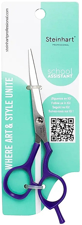 Nożyczki do strzyżenia włosów, fioletowe - Steinhart School Assistant Scissors — Zdjęcie N2