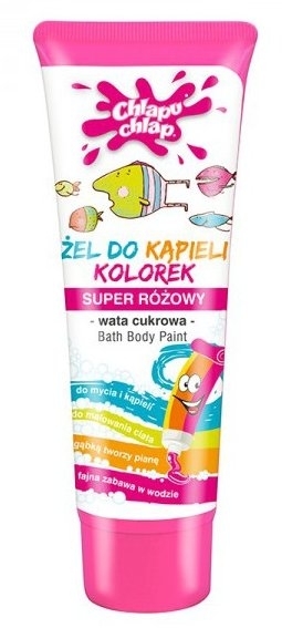 Żel do kąpieli dla dzieci Kolorek, super różowy, wata cukrowa - Chlapu Chlap — Zdjęcie N1