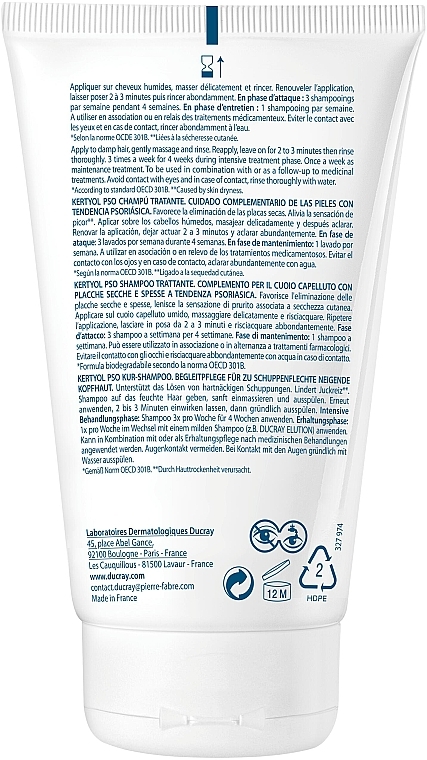 Rewitalizujący szampon do włosów - Ducray Kertyol P.S.O. Rebalancing Treatment Shampoo — Zdjęcie N2