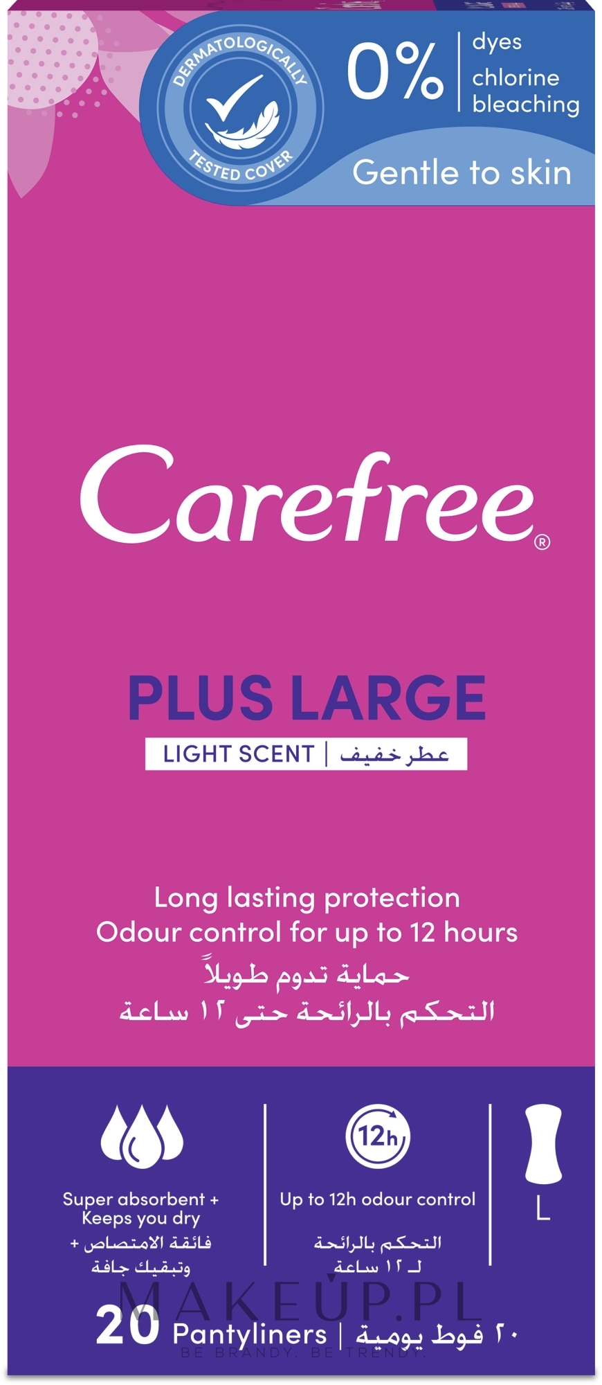 Wkładki higieniczne, 20 szt. - Carefree Plus Large Light Scent — Zdjęcie 20 szt.