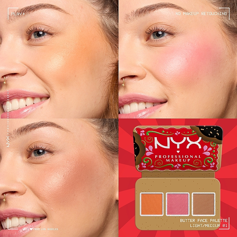 Paleta do makijażu twarzy - NYX Professional Makeup Buttermelt Face Palette — Zdjęcie N6