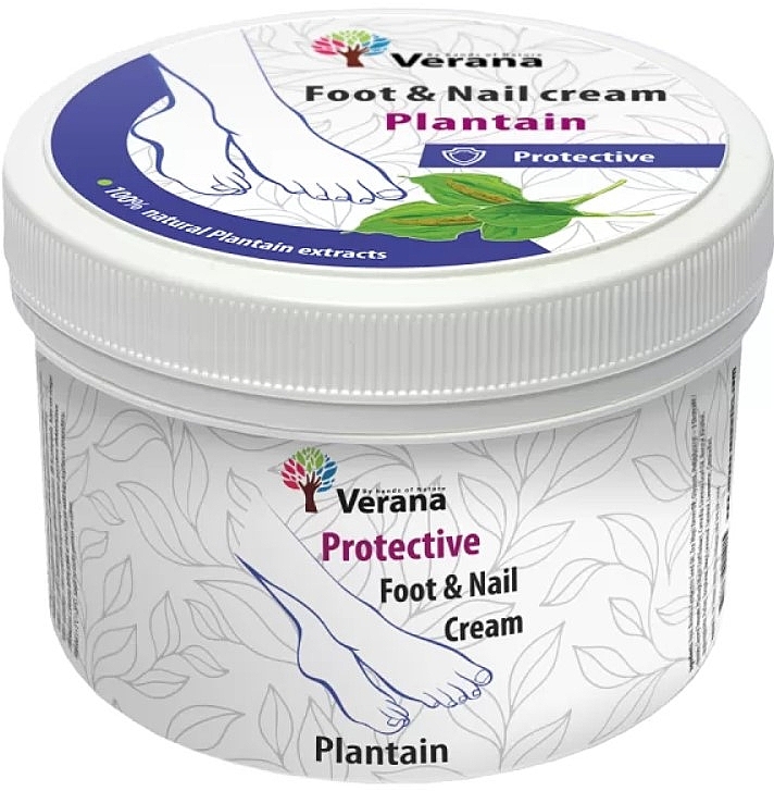 Krem ochronny do stop i paznokci Babka lancetowata - Verana Protective Foot & Nail Cream Plantain — Zdjęcie N1
