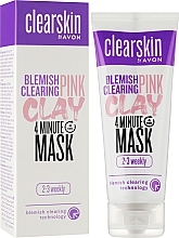 Maseczka z glinką przeciw niedoskonałościom - Avon Clearskin Pink Clay Mask — Zdjęcie N4