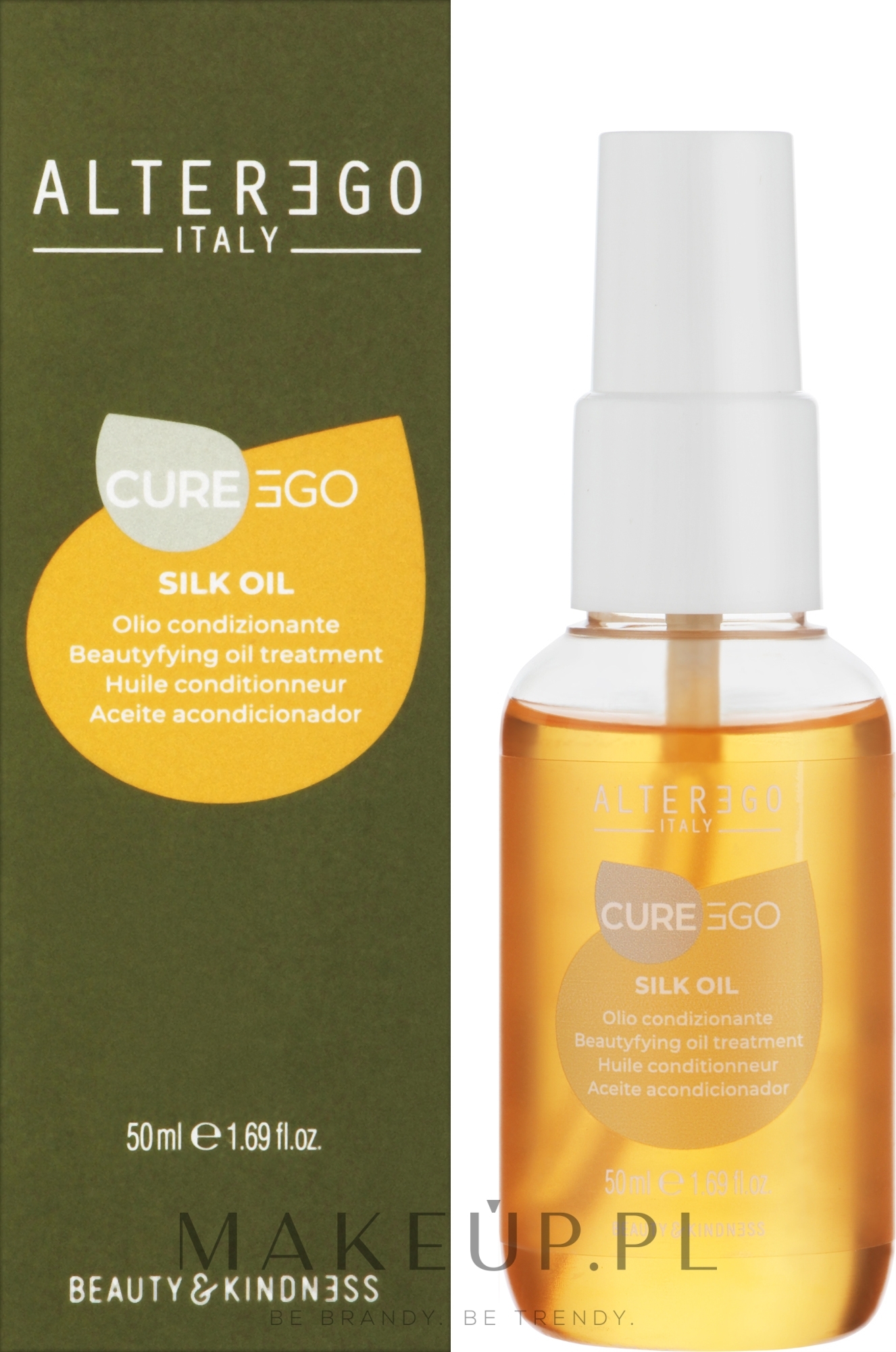 Olejek ujarzmiający niesforne i puszące się włosy - Alter Ego CureEgo Silk Oil Beautyfying Oil Treatment — Zdjęcie 50 ml