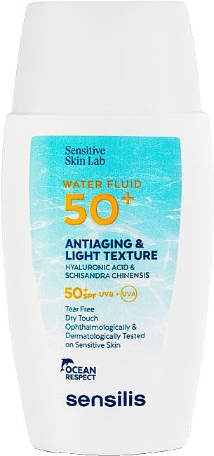 Fluid do twarzy z filtrem przeciwsłonecznym - Sensilis Antiaging & Light Texture Water Fluid 50+ — Zdjęcie N1