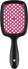 Szczotka do włosów, czarna z różowymi zębami - Kodi Professional Soft Touch Hairbrush — Zdjęcie N2