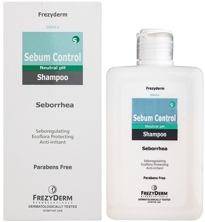 Szampon do włosów przeciw łojotokowemu zapaleniu skóry - Frezyderm Sebum Control Seborrhea Shampoo — Zdjęcie N1