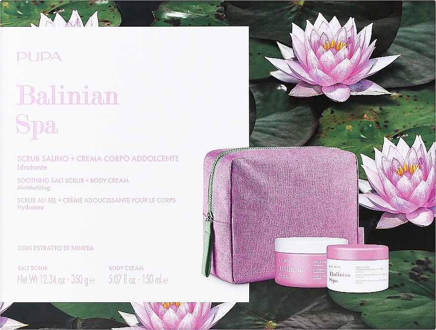 Zestaw - Pupa Balinian Spa Kit 3 (scrub/350g + b/cr/150ml + bag) — Zdjęcie N1