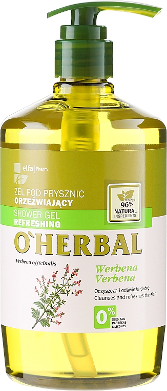 Orzeźwiający żel pod prysznic z ekstraktem z werbeny - O'Herbal Refreshing Shower Gel — фото N1