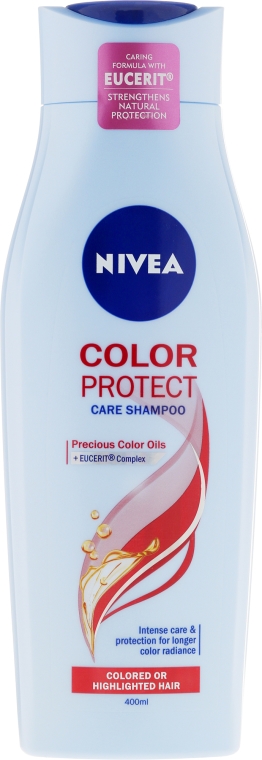Szampon chroniący kolor do włosów farbowanych - NIVEA Color Protect + Eucerit Complex Care Shampoo — Zdjęcie N1