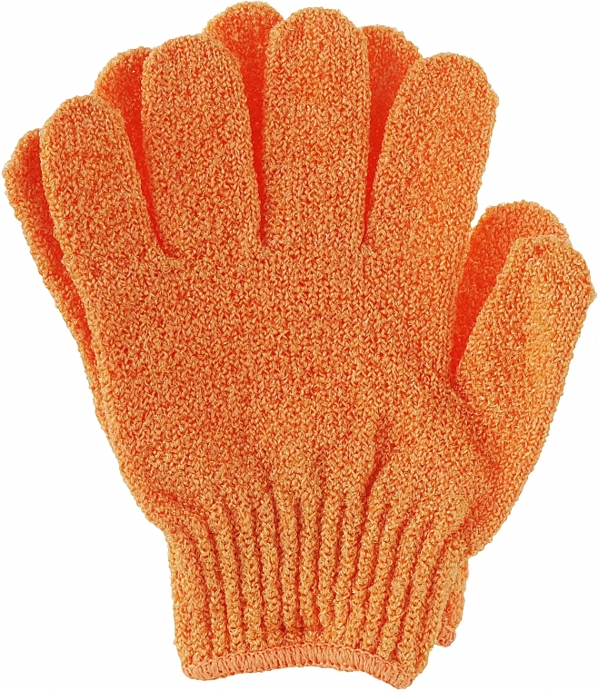 Rękawice złuszczające pod prysznic, pomarańczowe - The Body Shop Exfoliating Bath Gloves — Zdjęcie N1