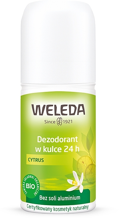 Dezodorant w kulce Cytrus - Weleda Citrus 24h Deo Roll-On