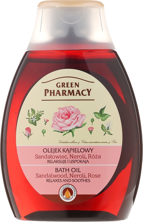 Olejek kąpielowy Sandałowiec, neroli i róża - Green Pharmacy — Zdjęcie N3