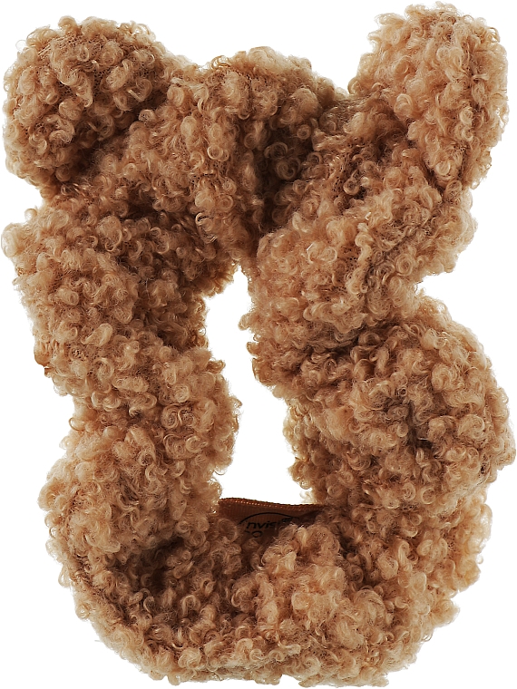 Gumka do włosów scrunchie, brązowa - Invisibobble Kids Sprunchie Teddy — Zdjęcie N2