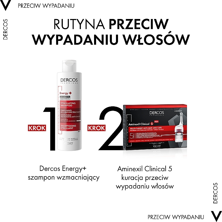 PRZECENA! Kuracja przeciw wypadaniu włosów dla mężczyzn - Vichy Dercos Aminexil Clinical 5 * — Zdjęcie N10