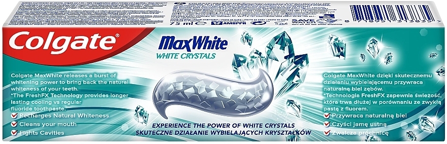 Wybielająca pasta do zębów - Colgate Max White Crystal Mint — Zdjęcie N4