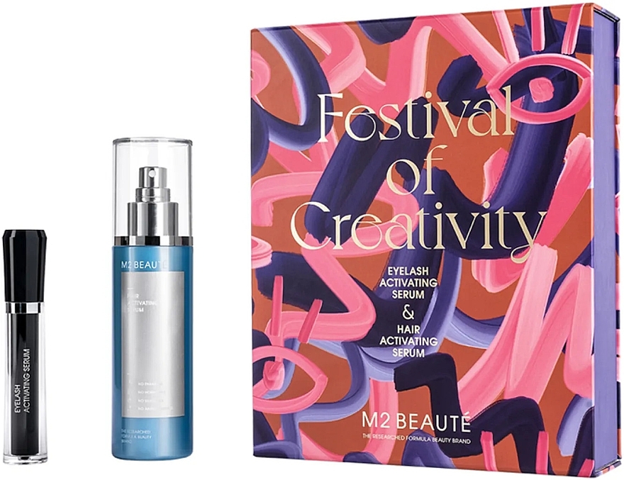 Zestaw - M2Beaute Festival Of Creativity Set (h/ser/120ml + eyelash/ser/4ml) — Zdjęcie N1