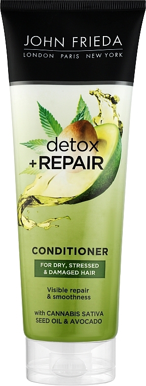 Odżywka regenerująca i wygładzająca włosy - John Frieda Detox & Repair Conditioner (tuba) — Zdjęcie N1