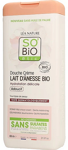 Krem pod prysznic - So'Bio Etic Donkey Milk Shower Cream — Zdjęcie N1