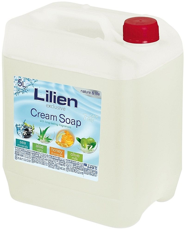 Kremowe mydło w płynie Mleko i oliwki - Lilien Olive Milk Cream Soap (uzupełnienie) — Zdjęcie N1