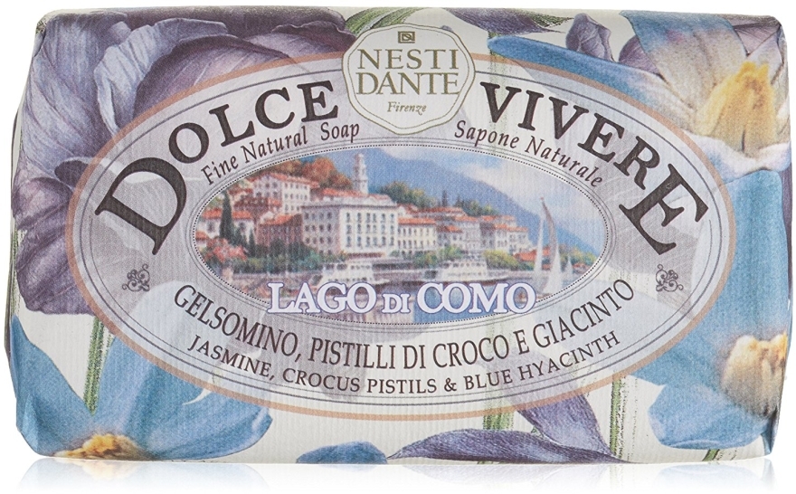 Naturalne mydło w kostce Jaśmin, słupki krokusa i niebieski hiacynt - Nesti Dante Dolce Vivere Lago di Como — Zdjęcie N1